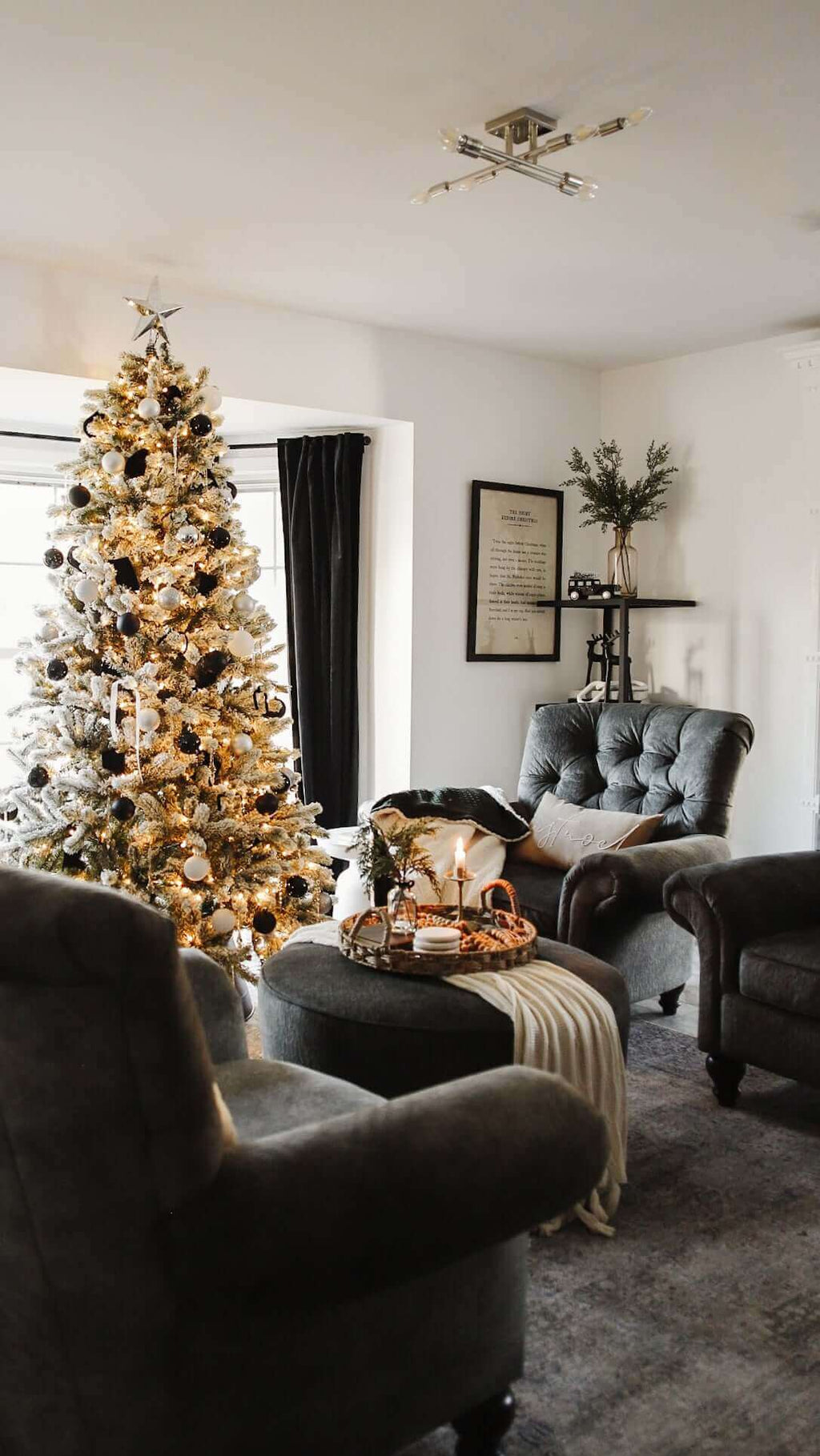 Árvore de Natal Artificial King Flock® 600 Luzes LED Branco Quente