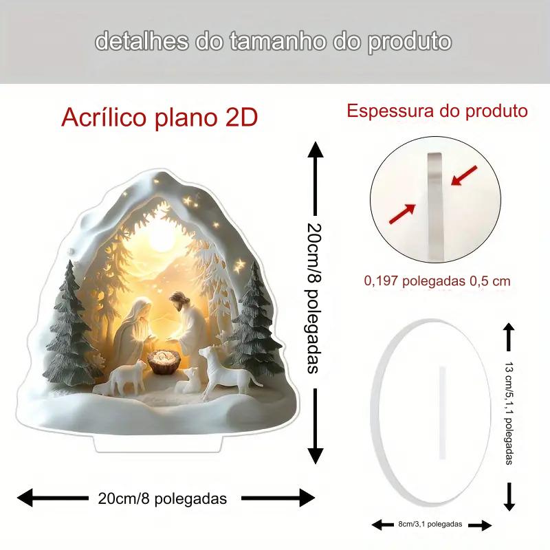 Presépio de Resina A Paz do Menino Jesus com Led