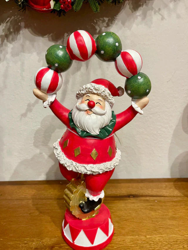 Resina natal papai noel coleção circus 28cm