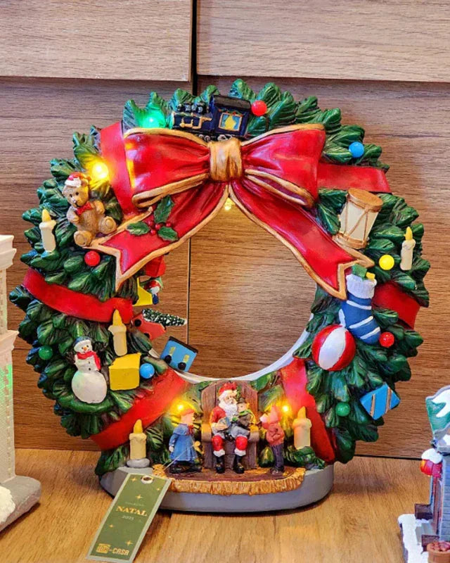 GUIRLANDA EM RESINA COM LED E SOM 30CM - PRÉ VENDA 2025