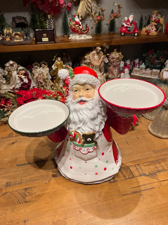 Papai Noel resina suporte para bolo e doces 54,5cm