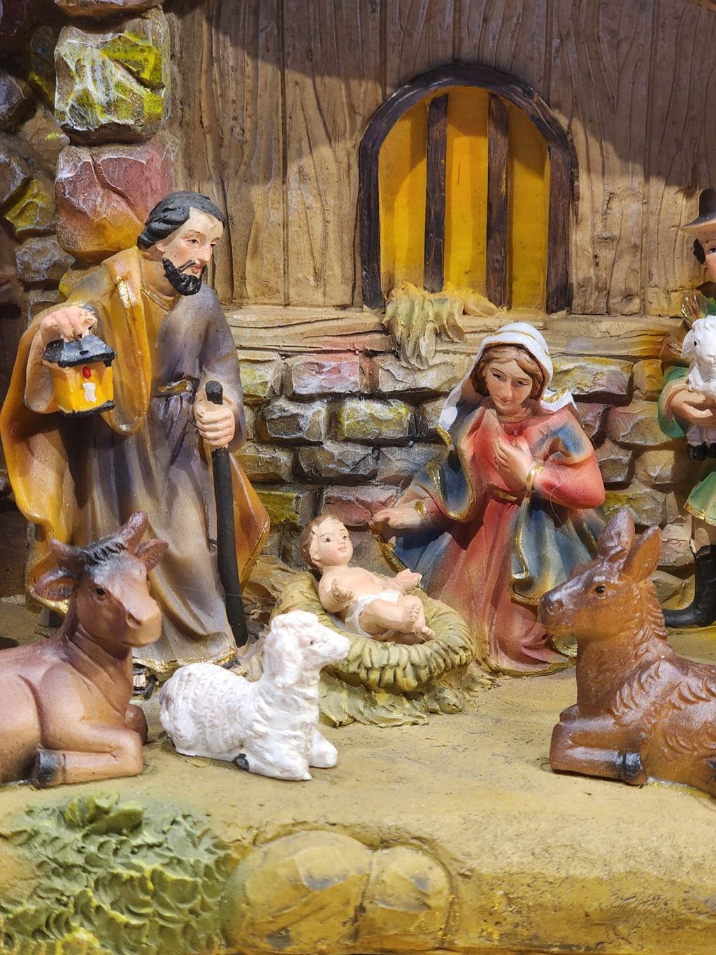 PRESÉPIO EM RESINA - PEÇA COM SOM